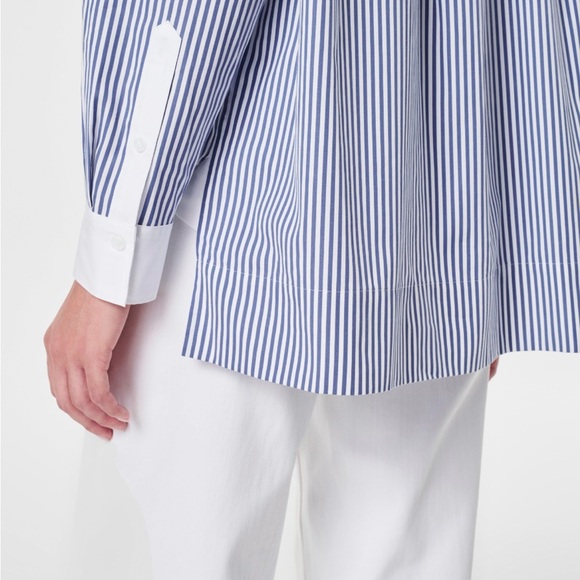 Spanx Blue and White Striped Blouse - Picture 2 of 6
